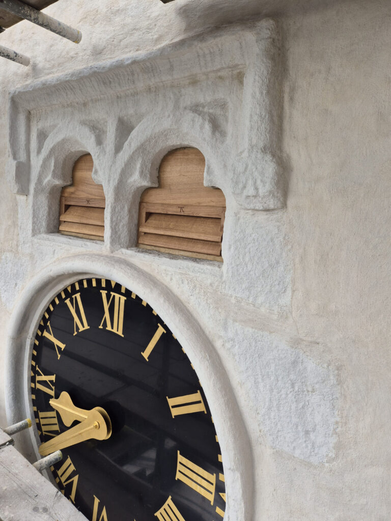 Askrigg tower clock lime repair